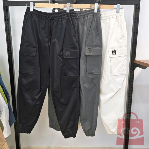 MLB男女同款运动束脚工装裤