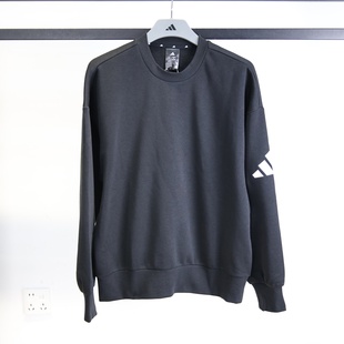 25新款 JF3542 adidas阿迪达斯男子卫衣宽松加绒保暖圆领运动套头衫