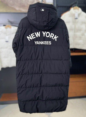 MLB羽绒服秋冬新男女NY长款情侣鹅绒防风防水棉羽外套3ADJB2146