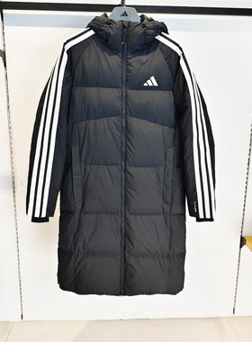 阿迪达斯25冬季新款男子中长款防水羽绒服KC2499/KC2497/KC2498