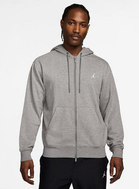 25新款Jordan耐克男子连帽衫飞人刺绣毛圈外套拉链运动卫衣FV7292