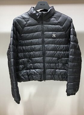 MLB秋冬款NY小标女子运动户外保暖立领轻薄款羽绒服外套3FDJB0336