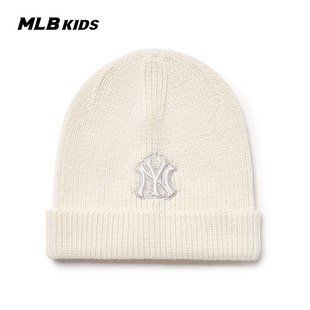MLB儿童毛线帽25冬季新款NY刺绣纯色针织帽保暖运动冷帽7ABNB2056