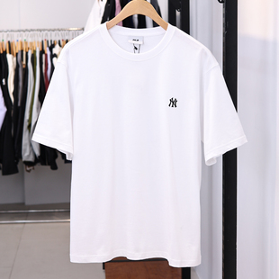 MLB男女短袖 NY刺繡小標(biāo)情侶純棉運(yùn)動(dòng)休閑T恤3ATSB6153 新款 25夏季