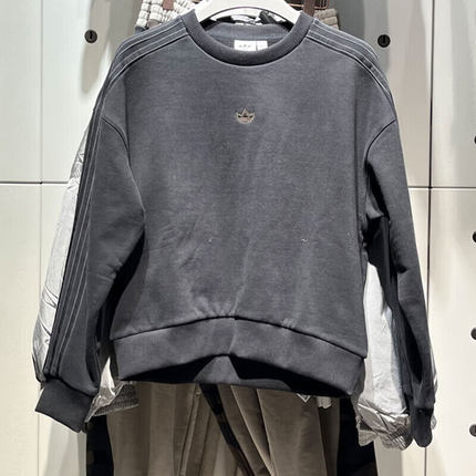 adidas阿迪达斯三叶草卫衣女子秋季新款圆领休闲运动套头衫KB1924