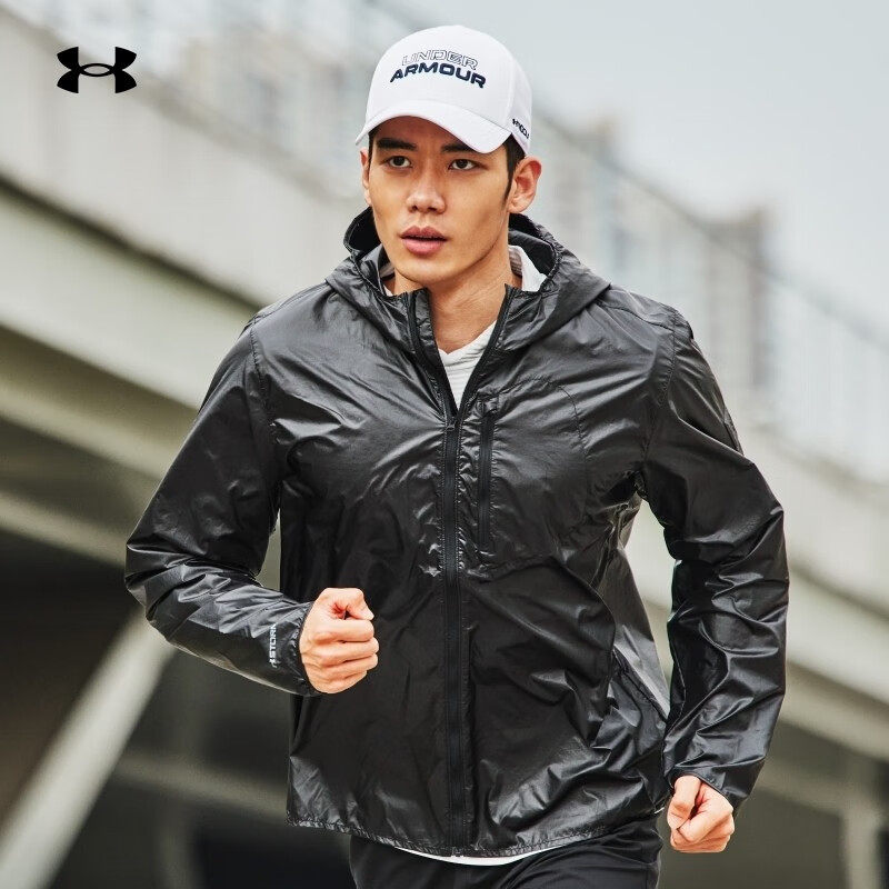安德玛男士防泼水皮肤衣夹克外套