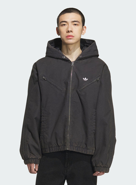 Adidas阿迪达斯三叶草夹克男女25冬新款保暖运动休闲外套KC2640