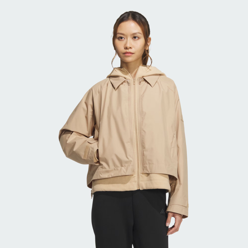 阿迪达斯女子抓绒二合一运动外套