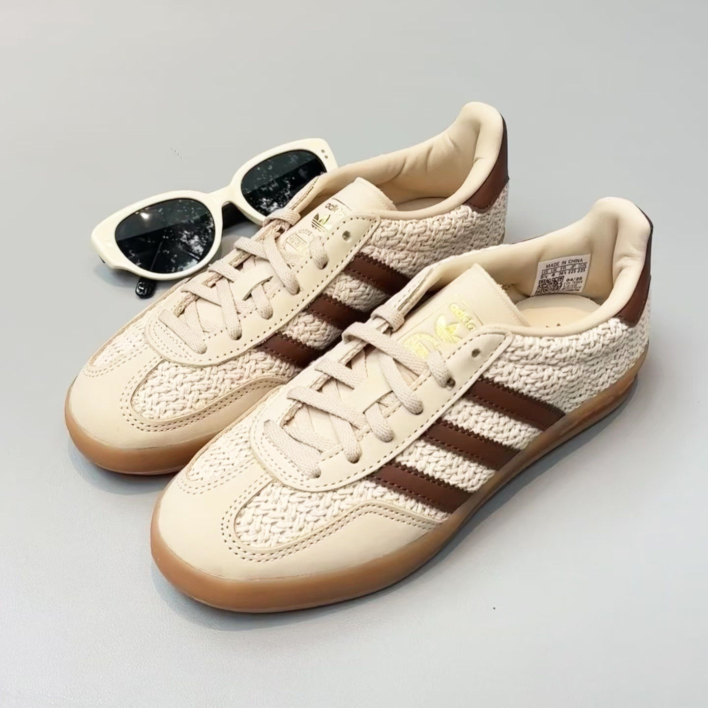 Adidas阿迪达斯三叶草男女GAZELLE编织德训鞋运动休闲板鞋JS1418,运动鞋new,运动休闲鞋,淘宝优惠券,粉丝福利购,淘宝优惠卷