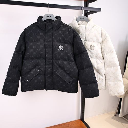 MLB羽绒服钻石老花运动羽绒外套