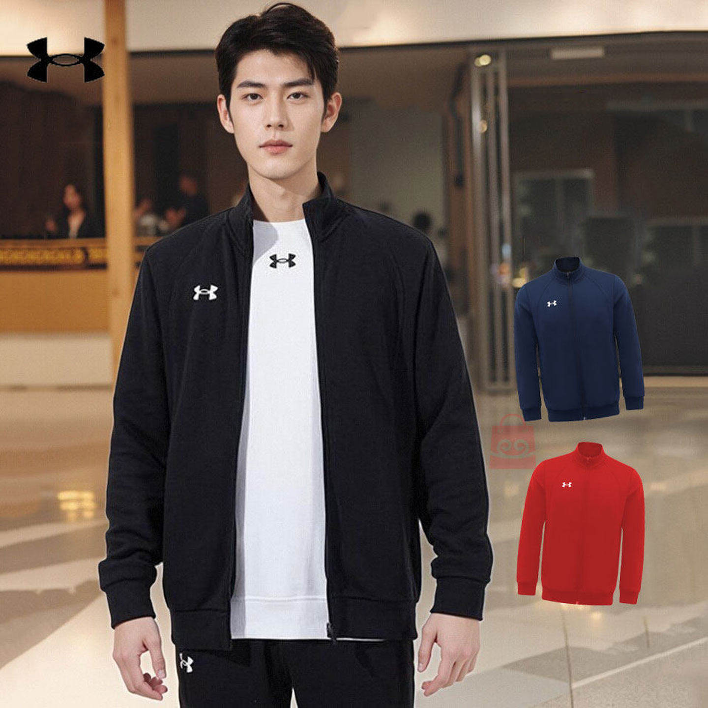 安德玛UA秋季男子跑步健身训练立领针织开衫运动夹克外套21600307,运动服/休闲服装,运动茄克/外套,淘宝优惠券,粉丝福利购,淘宝优惠卷
