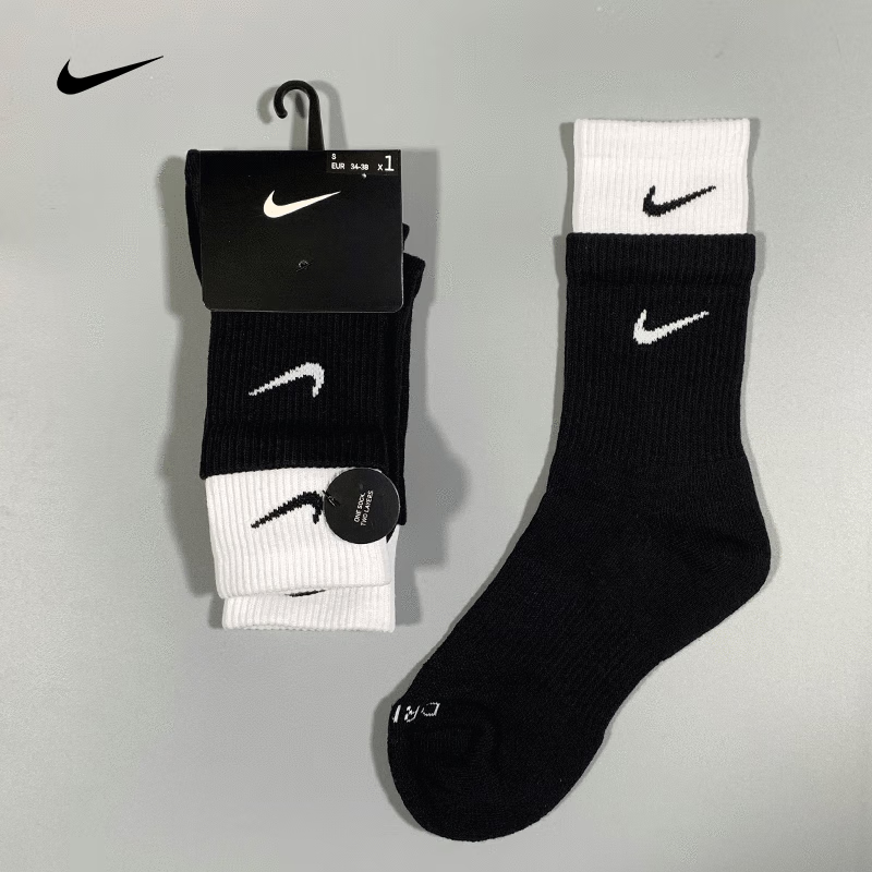 耐克撞色高筒拼接袜双钩夏季新款