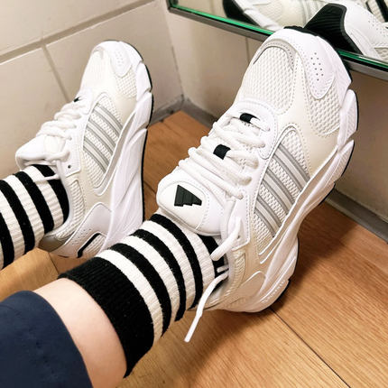 Adidas阿迪达斯25新款女子跑步鞋春夏网面缓震运动休闲鞋 JS4838