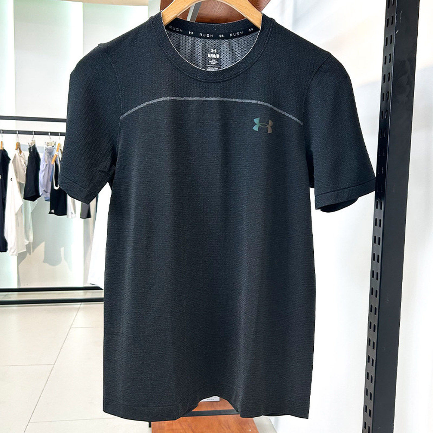 安德玛UA上衣男半袖健身训练跑步速干透气宽松运动短袖T恤1382799