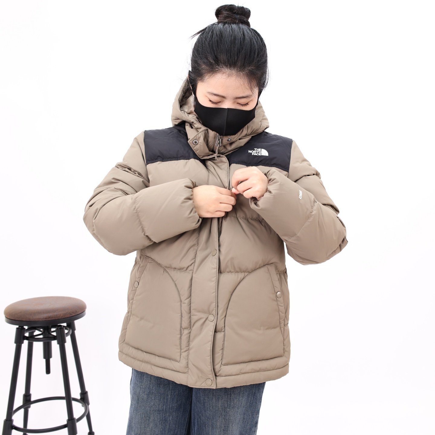 北面女子羽绒服鹅绒防泼水外套