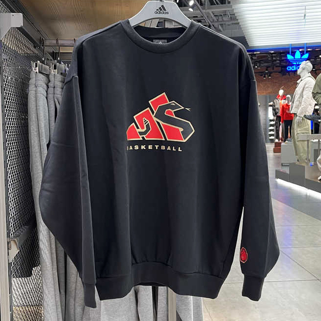 阿迪达斯男士圆领运动卫衣