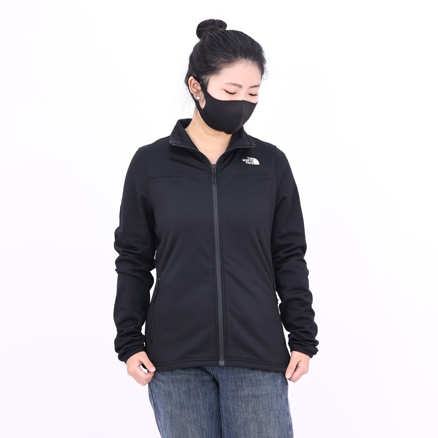 北面女士户外立领抓绒衣外套