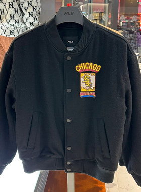 MLB男女棒球服秋冬款情侣羊毛保暖休闲百搭运动夹克外套3AJPC0124