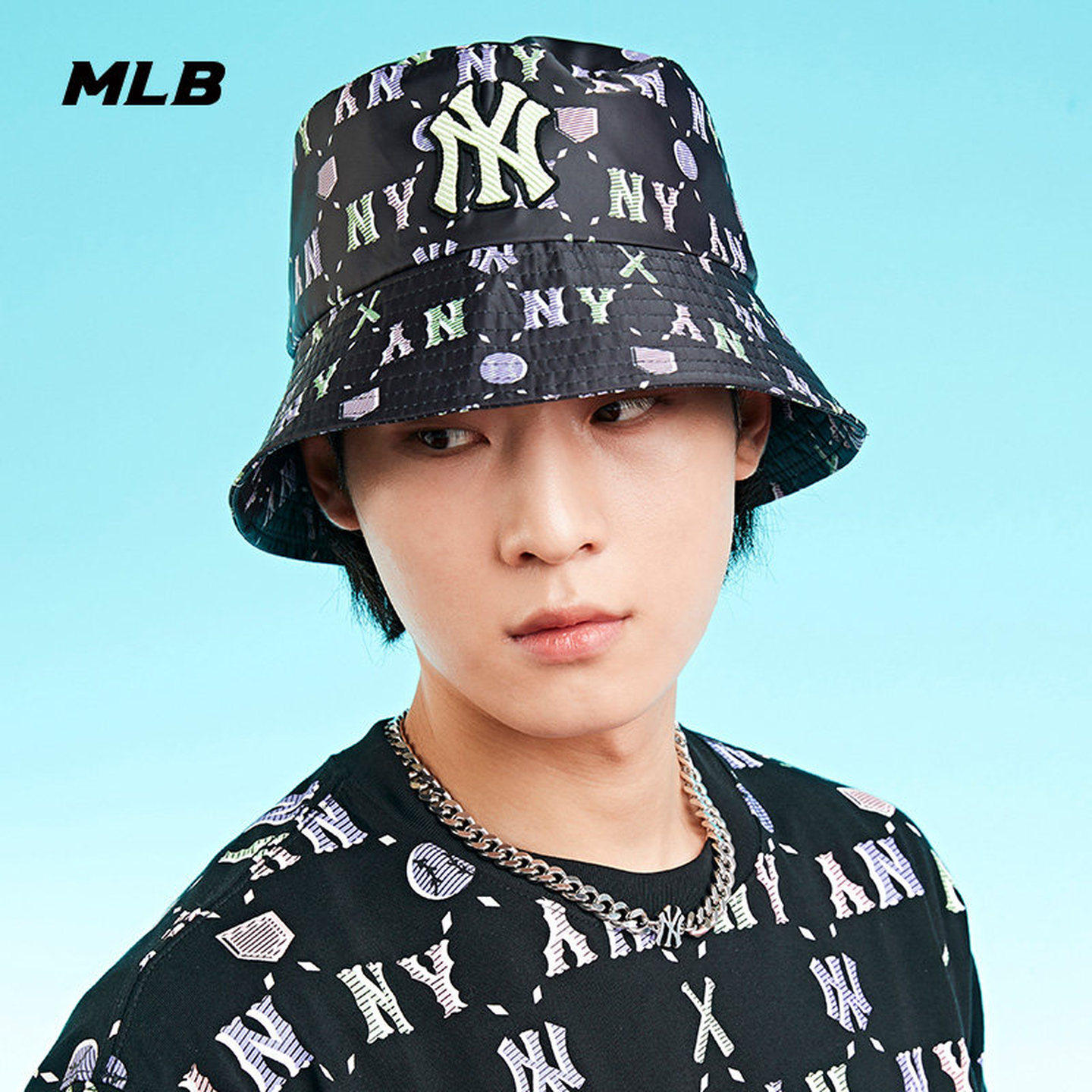 MLB男女同款盆帽运动遮阳帽