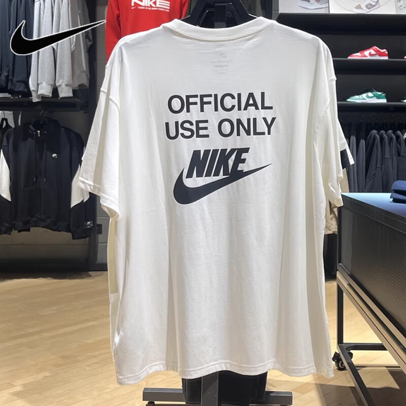 耐克男子字母印花纯棉亲肤短袖