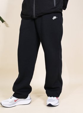 NIKE耐克长裤男子25秋冬新款针织长裤运动裤宽松黑色直筒裤IF0489
