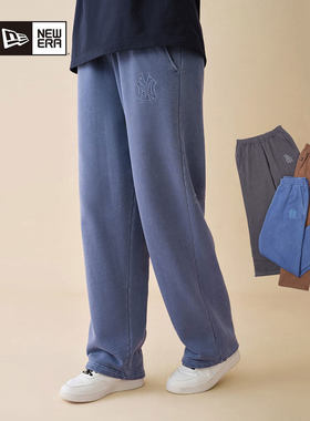 New Era纽亦华春秋款MLB复古水洗重磅NY做旧卫裤运动长裤14385160