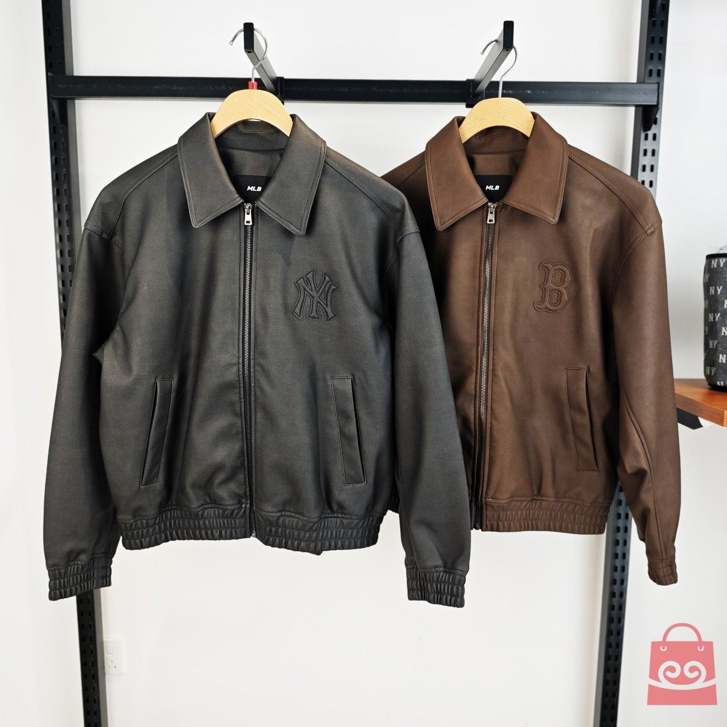 MLB男女同款仿皮夹克25秋冬新款NY保暖翻领情侣运动外套3AJPB0654,运动服/休闲服装,运动茄克/外套,淘宝优惠券,粉丝福利购,淘宝优惠卷