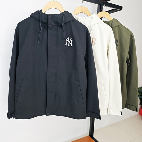 MLB情侣冲锋衣防泼水连帽夹克