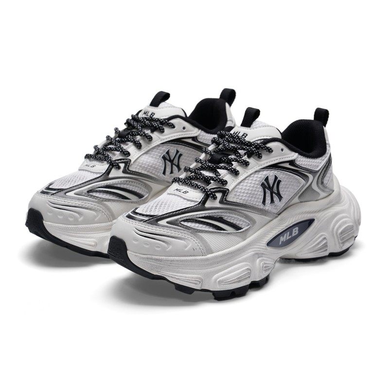 MLB老爹鞋26春季新款男女NY复古做旧情侣厚底运动休闲鞋3ASHWC36N
