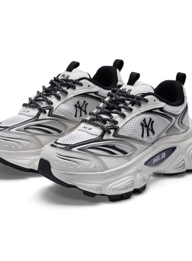 MLB老爹鞋26春季新款男女NY复古做旧情侣厚底运动休闲鞋3ASHWC36N