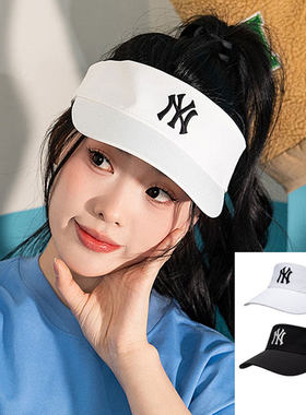 MLB空顶帽男女帽子夏季新款NY刺绣LOGO情侣运动遮阳帽3ASC00543