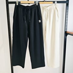 MLB情侣长裤25秋冬新款男女NY小标刺绣阔腿裤卫裤运动裤3APTB0254