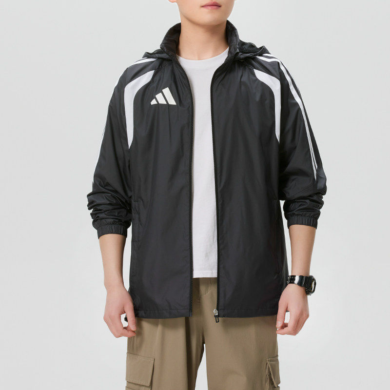 26春夏新款adidas阿迪达斯男子外套连帽运动夹克JY9733/JY9734 - 实物图