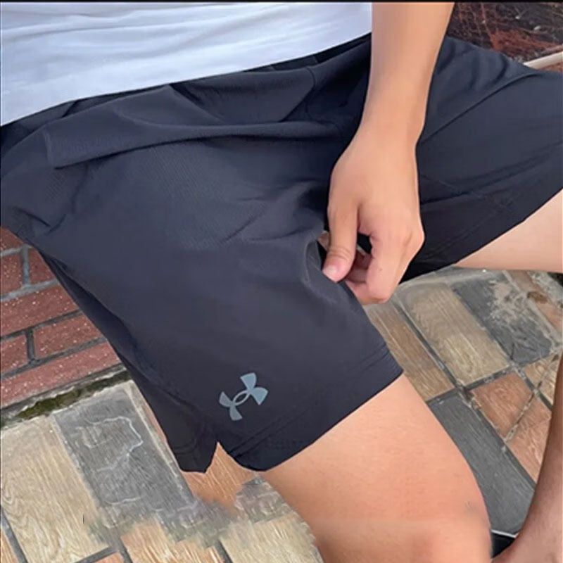 安德玛男子短裤UA舒适双面梭织速干透气训练裤运动五分裤1362289