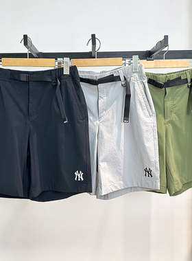 MLB男女25新款NY小标男女情侣工装裤凉感运动休闲短裤3ASMB0453