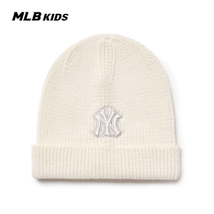MLB儿童毛线帽25冬季 NY刺绣纯色针织帽保暖运动冷帽7ABNB2056 新款