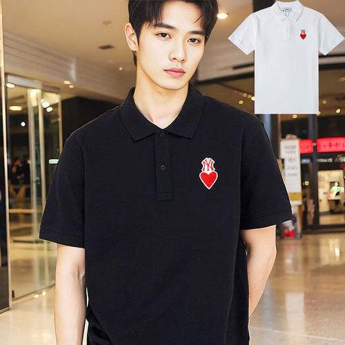 mlb运动polo衫爱心刺绣
