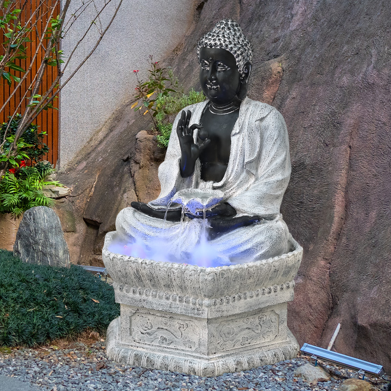 落地招财佛像流水喷泉