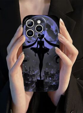 vivo暗黑美少女战士手机壳OPPO周边漫画iQOO13二次元neo10日系s20s19黑色11黑夜Reno12Pro适用x200女9动漫8+7