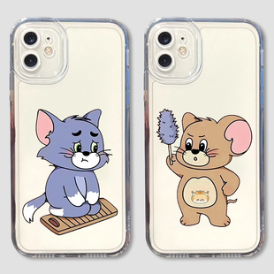 猫和老鼠手机壳苹果16iPhone15情侣tom可爱and卡通jerry汤姆猫14promax杰瑞鼠13汤姆和杰瑞12适用11男女8plus