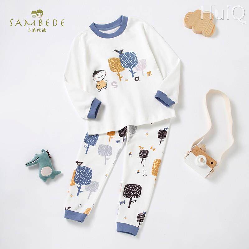 三木比迪宝宝秋衣秋裤套装儿童纯棉男童内衣居家服婴儿女童睡衣