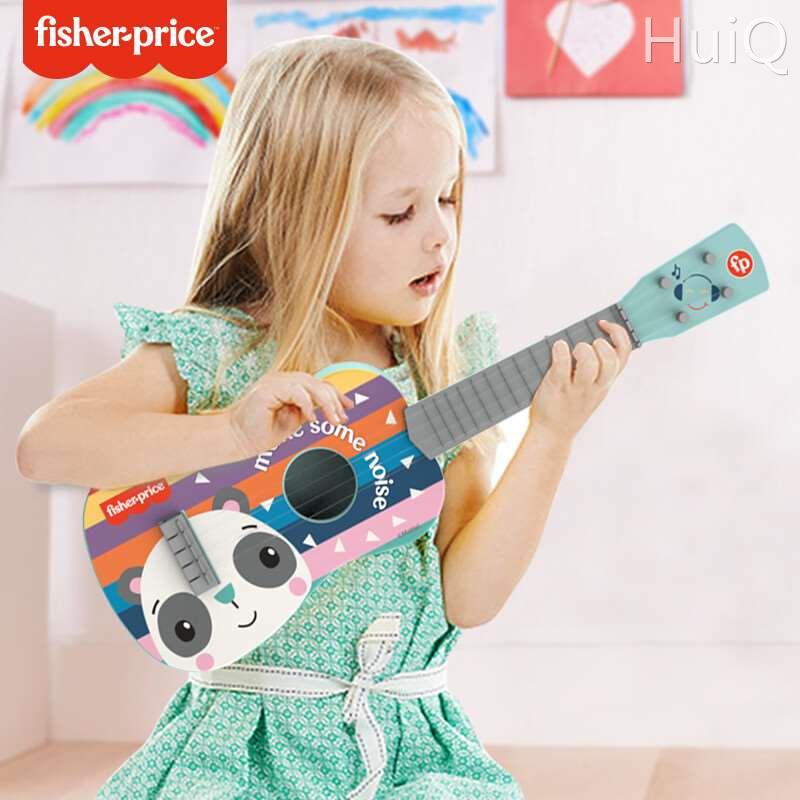 费雪尤克里里儿童初学者可弹奏吉他男女孩小提琴宝宝大号玩具吉他