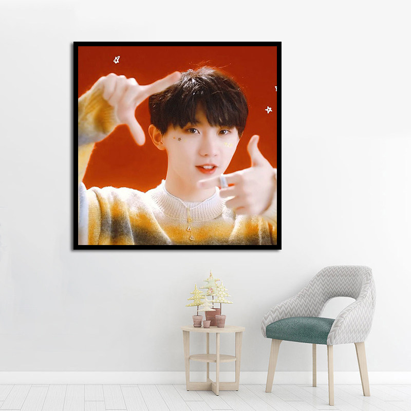 数字油画diy时代少年团马嘉祺 明星插画手工填充休闲房间客厅挂画