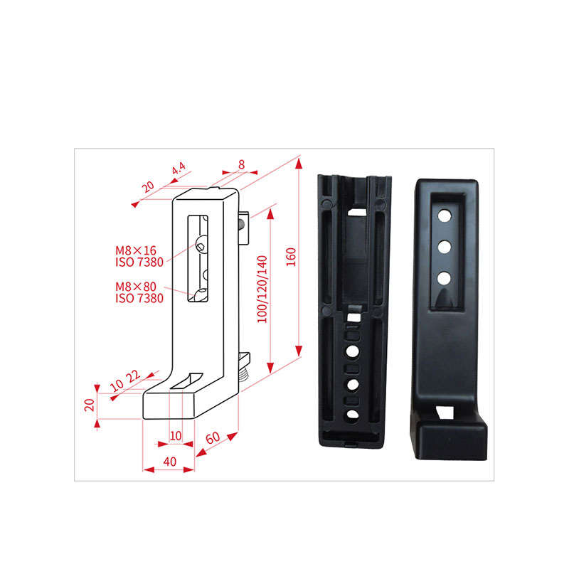 热销工业铝型材地脚连接件 地脚角码 地面固定角支撑组件配件地脚