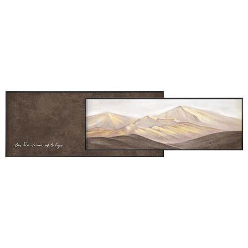 侘寂风横幅客厅装金饰画加画叠背靠BJB-2209山沙发背墙挂画景高档