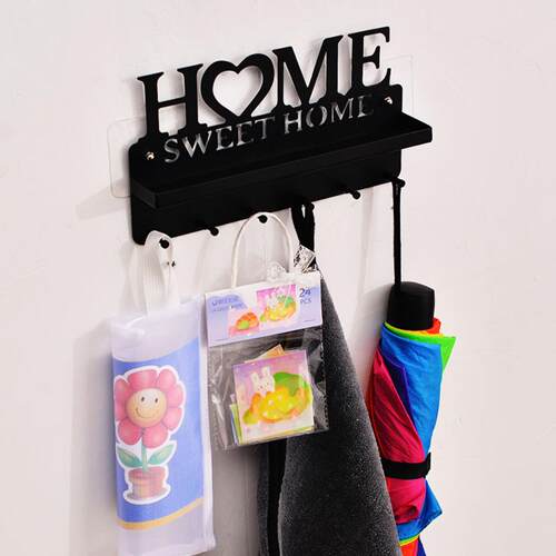 现货金属爱心排钩黑色铁艺home