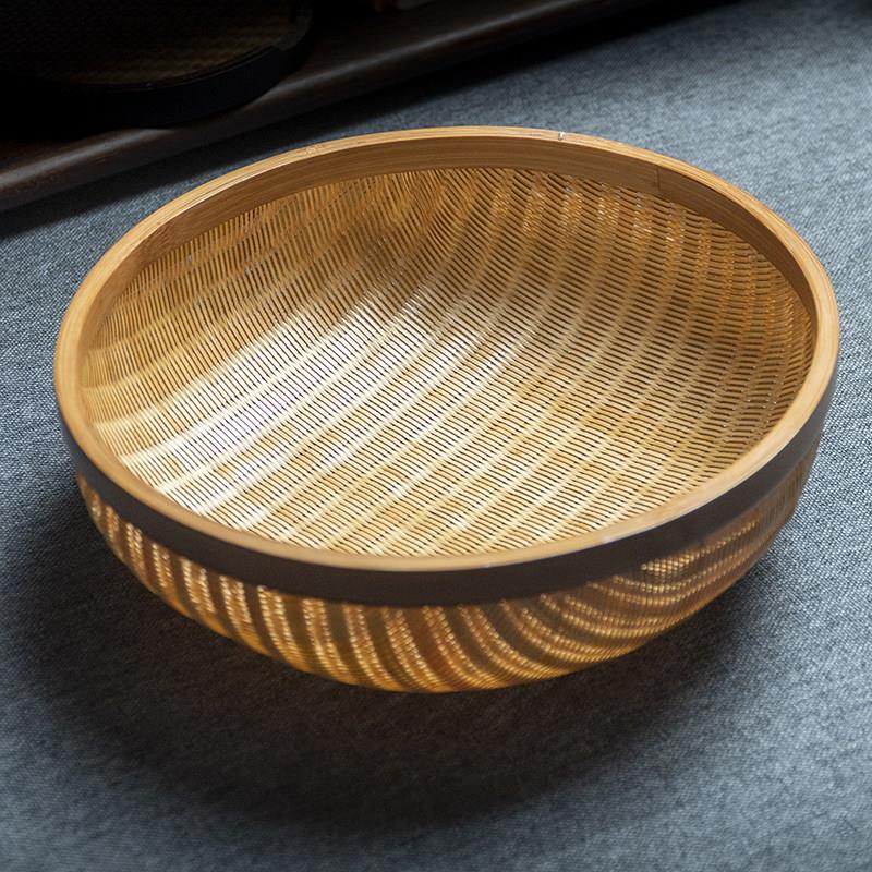 师傅竹木邱0LZ54手工竹编圆形纳LZ051篮家用编收织篮子大容量收纳