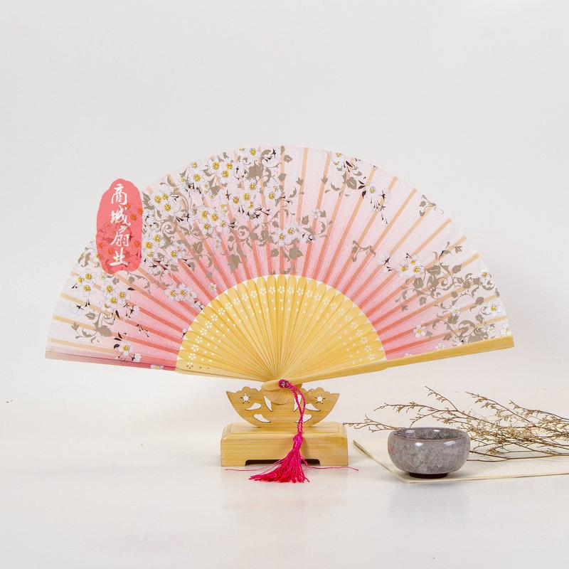 真丝扇 丝绸女折叠012扇  和风日式樱士花礼品折扇子景点热销折扇