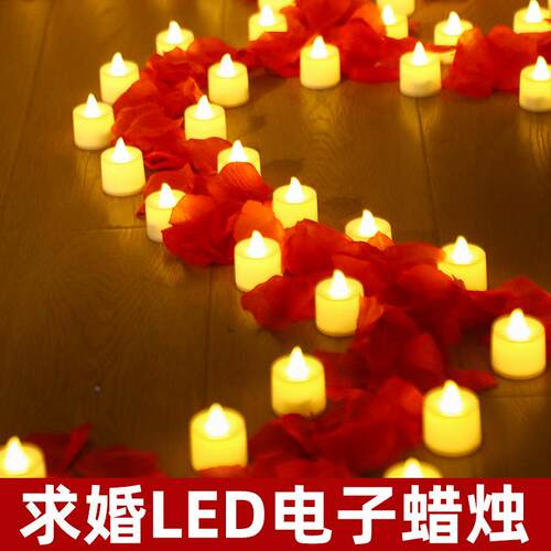 乐子蜡烛电灯字BOT母灯led惊备喜生日快表白求婚室内布置后箱装饰