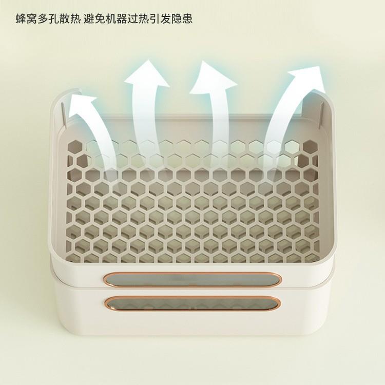 路由器收纳盒无线wif机顶盒i光线猫置架客厅物电插排整理遮挡箱子